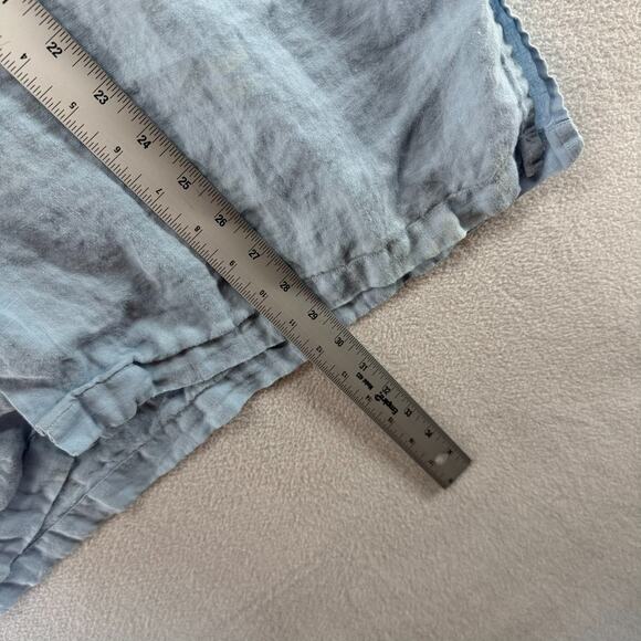 Vintage Ralph Lauren Shirt Men's large Linen Caldwell Loop Collar Camp Pony 90s - Picture 5 of 11